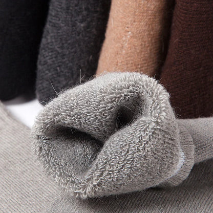 2025 New Winter Super Thicker Warm Socks Wool Male Men Women Socks Solid Socks Merino Wool Socks Against Cold Snow Terry Socks - Kimlud