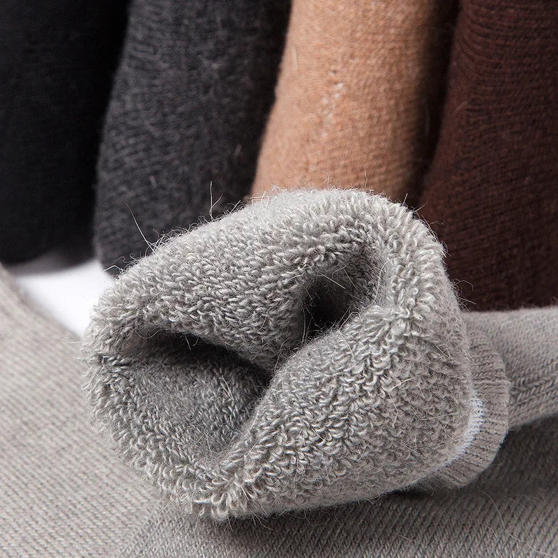 2025 New Winter Super Thicker Warm Socks Wool Male Men Women Socks Solid Socks Merino Wool Socks Against Cold Snow Terry Socks - Kimlud