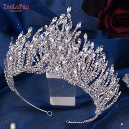 YouLaPan HP193P Wedding Headwear Necklace Earrings Jewelry Set Bride Headbands Rhinestone Headpiece Bridal Tiaras and Crowns
