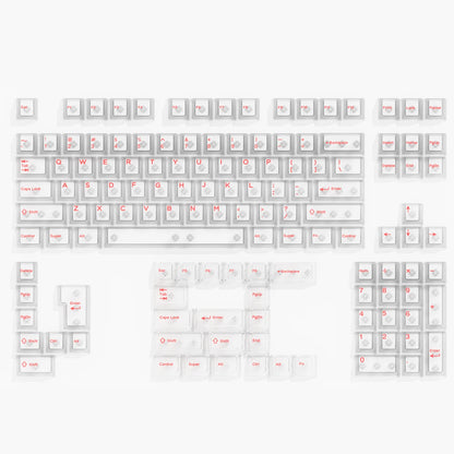 Multicolor Transparent PC Keycaps Cherry profile Shine Through Keycap Sets With Numberpad Key Cap for MX Mechanical Keyboard