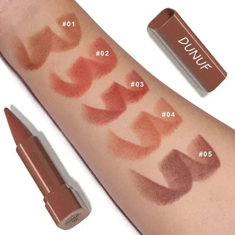 9 Colors Gradient Lip Liner Matte Black Brown Velvet Lipstick Waterproof Non Sticky Contouring Tint Lipliner Crayon Lip Makeup