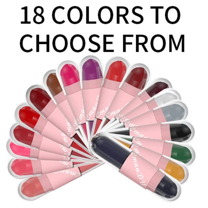 18 Colors 2 in 1 Matte Lipstick Liquid Purple Lip Glaze Double Head Lip Makeup Lasting Waterproof Velvet Sexy Dark Red...