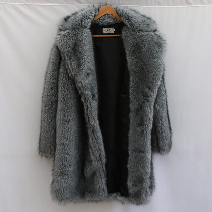 Men's fur coat Mink fur long coat Plus size winter thickened warm trench coat