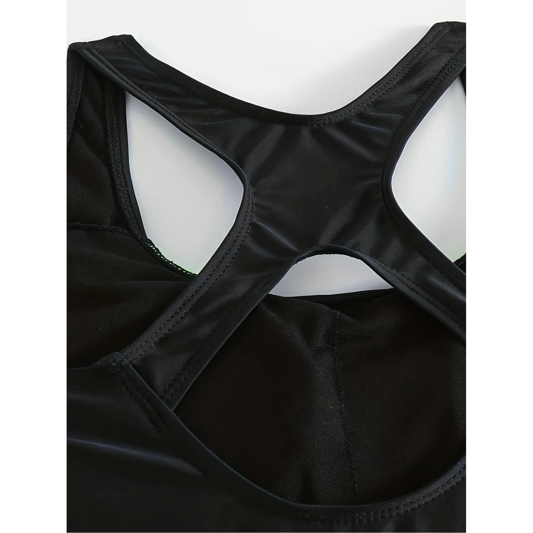 Conservative One-Piece Swimsuit Women's Slimming Belly Cover Backless Side Color Block Flat Bottom Swimwear for Women - Kimlud