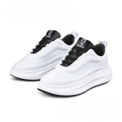 Chunky Sneaker Men Women Designer White Board Shoes Fashion Casual Microfiber Leather/Corduroy Height Increased Platform Shoes