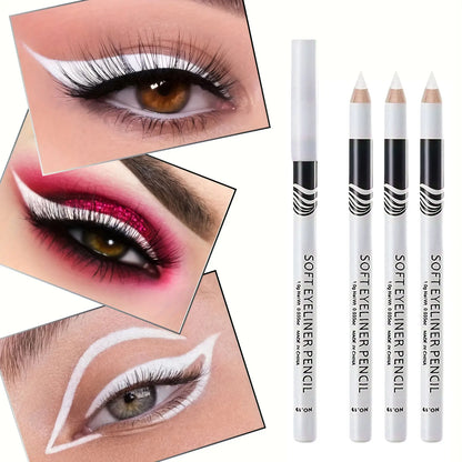 Wooden Rod White Inner Eyeliner Pen Eyelid Under Crease Pen Matte White Pen Beauty Eyeliner Easy Coloring | Kimlud...