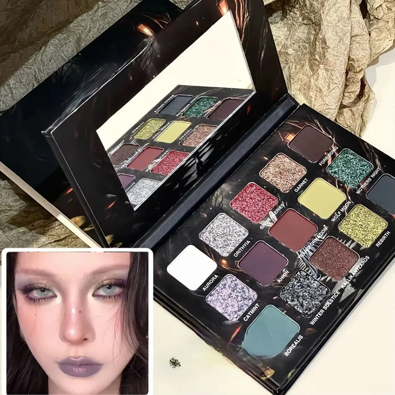 Purple Chameleon 15 Color Eyeshadow Palette Shimmer Glitter Matte Metallic Halloween Makeup Look Eye Shadow Palette |...