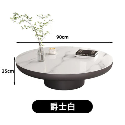 Italian Luxury Coffee Table Round Minimalist Living Room Aesthetic Coffee Table Service Simple Mesa Auxiliar Home Furniture