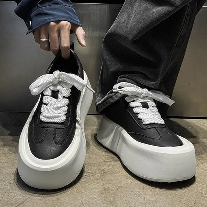 High Quality Men's Sneakers and Casual Shoes British Big Head Platform Derby Shoes Designer Loafers Shoes for Men Zapatos Hombre