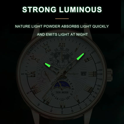 Fashion Luxury Wristwatch For Men Luminous Chronograph Date Man Watch Leather Men's Quartz Watches Sports Male Clock