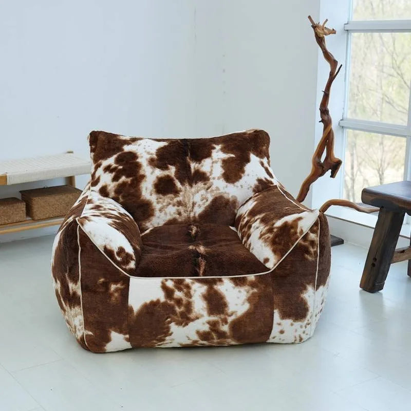 Minimalist Brown Lazy Bean Bag Sofa Designer Soft Modern Lazy Bean Bag Sofa Living Room Lounge Woonkamerbanken Furniture...