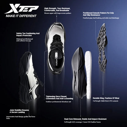 Xtep Chase Mountain 2.0 Pro Professional Outdoor Trail Running Shoes For Men Rebound Anti-Slip Wear-Resistant...