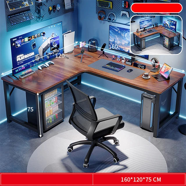 Home office computer table l shape desk gaming