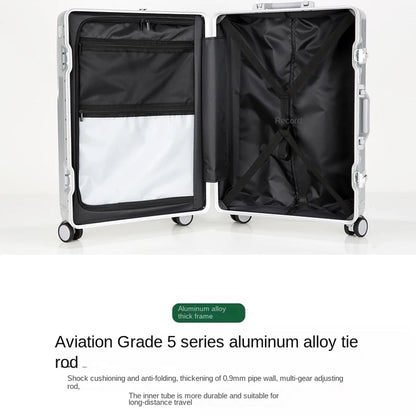 Luggage Large Capacity 2025 New Multi-function Suitcase Aluminium Frame Trolley Case 20/24/27 inch Boarding Cabin Box