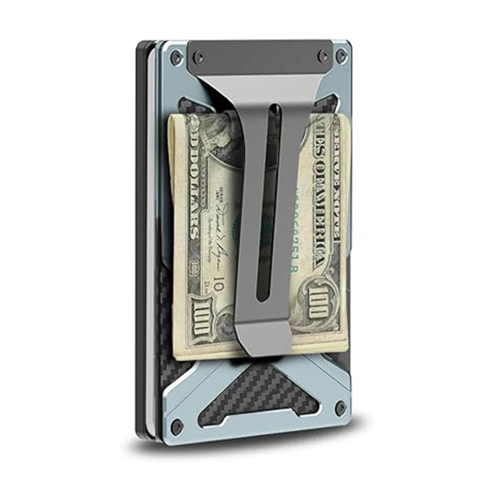 Mag Safe Wallet Money Clip, Air Tag Holder and Money Clip, [With1 Magnetic Sheets], for Magnetic and Non-Magnetic Phones