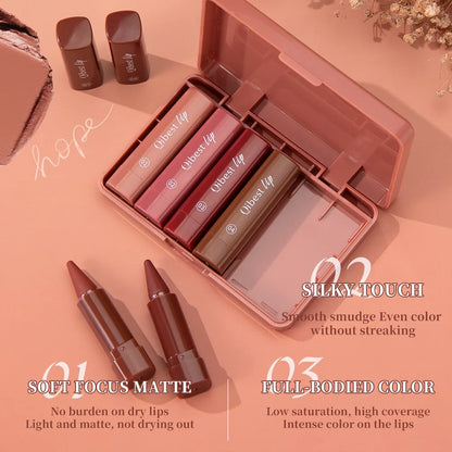 6-color mini lip liner and lipstick pencil, long-lasting waterproof 2-in-1 lip liner and lipstick, sexy matte finish. |...