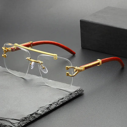 Fashion Rimless Luxury Brand Casual Sunglasses New Men Square Premium Eyewear Women Outdoor Driving Sun Glasses UV400 |...