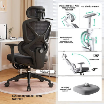 Ergonomic Office Chair with Adjustable Lumbar Support Breathable Reclining Desk Chair for Home Long Sitting Sturdy &...