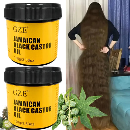 2 Pack GZE JAMAICAN Black Castor Oil - Jamaican Black Castor Oil for Hair Strengthens and Scalp  Care