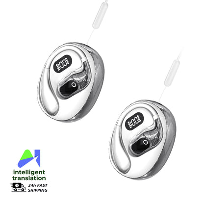 Real Time Translation Headphones 144 Languages Translator Earphones Wireless Bluetooth 5.4 Headsets for Business Office Travel