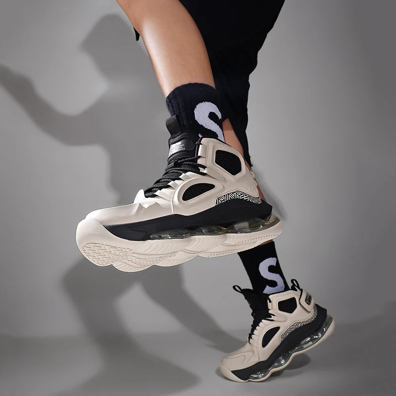 Men's Basketball Shoes Breathable Cushioning Non-Slip Wearable Runing Shoes Gym Training Athletic Basketball Sneakers for Women