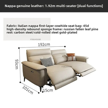 Modern Leather Living Room Sofas Italian Living Room Furniture Home Back Armrest Sofa Recliner Luxury Electric Function...