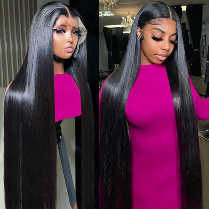 30 40 Inch 13x4 13x6 Straight Lace Frontal Wigs 360 Front Human Hair Wig 4x4 5X5 Closure Wig Pre Plucked For Women 250 Density