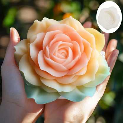 Peony Rose Bud Bouquet Candle Silicone Mold Peony Flower Clusters Candle Mould Christmas Gift Flower Bundle Resin Gypsum Molds