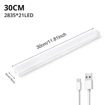 Motion Sensor Night Lights Wireless LED Lamp USB Rechargeable Magnetic For Wardrobe Room Closet Kitchen Aisle Tube Detector Bulb
