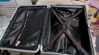 Carry On Luggage -With Aluminum Frame - 20 Inch PC Hard Shell Suitcase - With Cup Holder & USB Port And TSA Locks |...