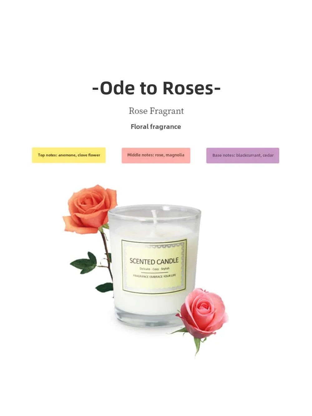 Candle Fragrance Atmosphere Companion Gift Hotel Clubhouse Smoke free Aromatherapy Candles