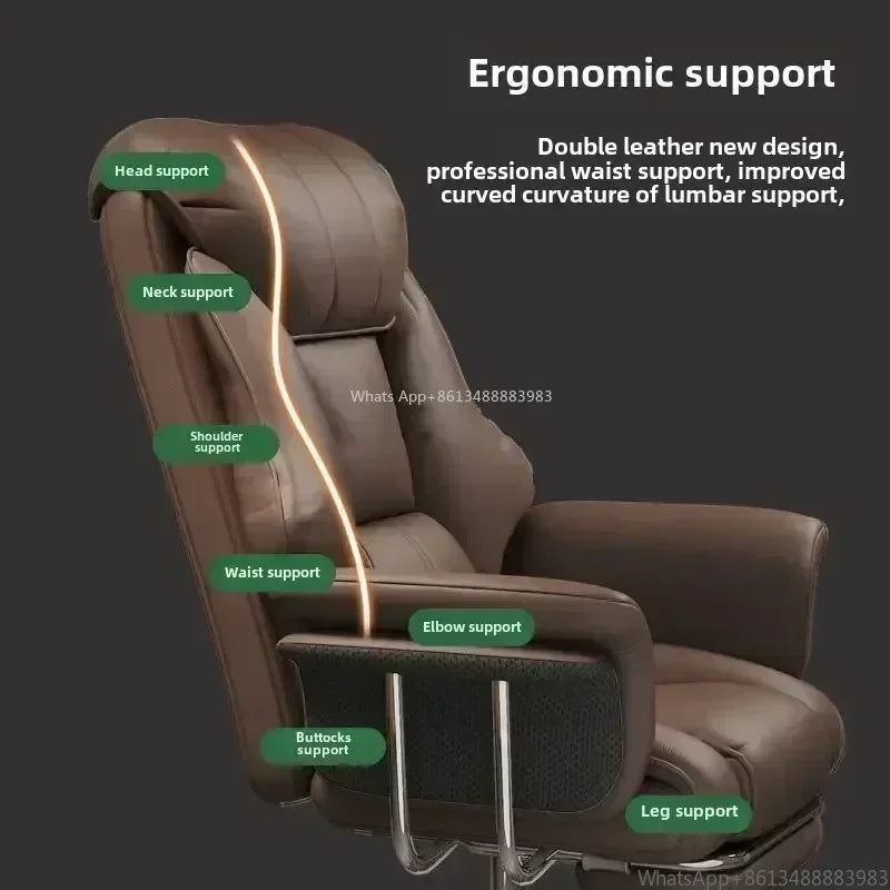 Office Chair Boss Chair, Home Office Computer Comfortable Sofa, Study Room Can Lay Down and Rotate Gaming Chair | Kimlud...