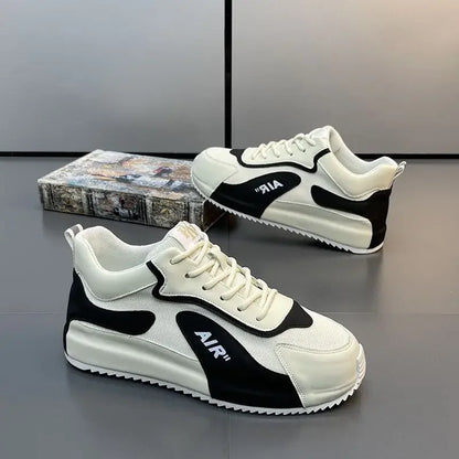 Sneaker Casual Men Designer Cover Bottom Board Shoe Fashion Microfiber Leather/Mesh Breathable Increased Internal Platform Shoes