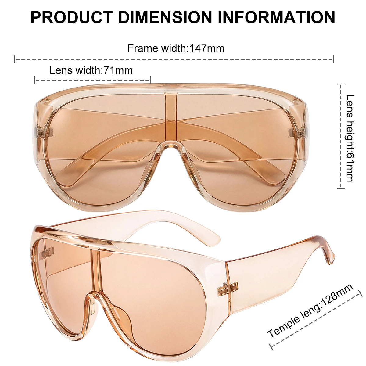 Y2K Oversized Shield Mask Sunglasses Women Futuristic Visor One-Piece Steampunk Big Frame Goggles Punk Shades Windproof...