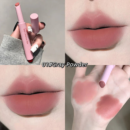 Gege Bear Pink Matte Lipstick Pen Matte Matte Long-lasting Whitening Lip Gloss