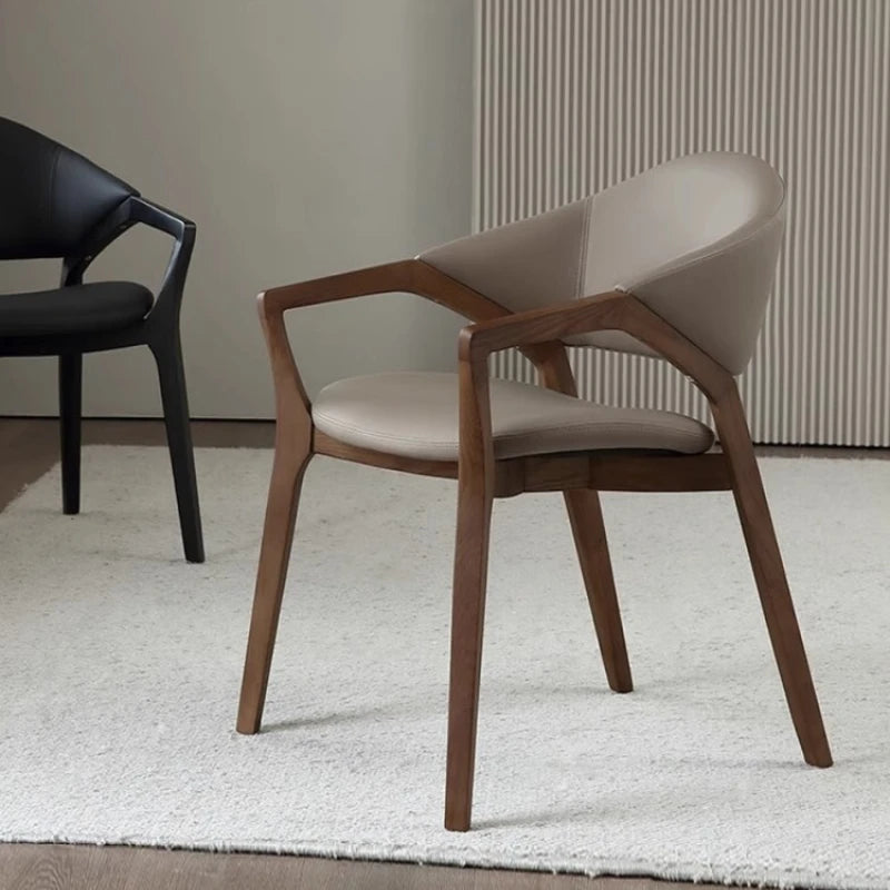 Nordic Simple Chair Solid Wood Italian Lounge Clear Aesthetics Modern Chairs Designer Entrance Minimalist Muebles...