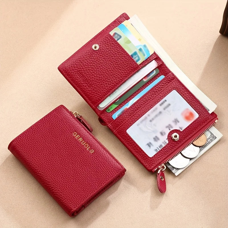 GERUOLA Wo's RFID Blocking Wallet - Slim Lightweight 2-in-1 Zippered Card Holder & Coin Purse, Foldable Compact Design...