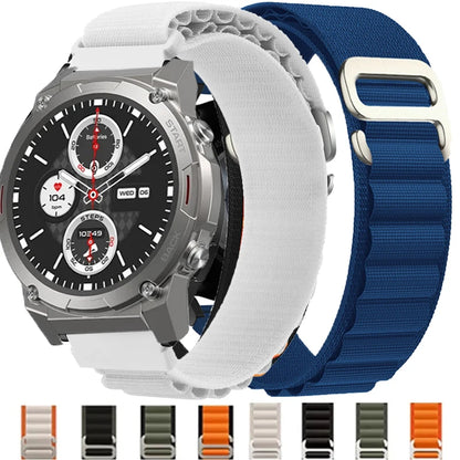 Nylon Loop Strap For Zeblaze Vibe 7/Pro/Lite Stratos 2/3 GTR 2/3 Pro Beyond 2/3 Pro Btalk 2 Swim NEO3 Bracelet 22mm...