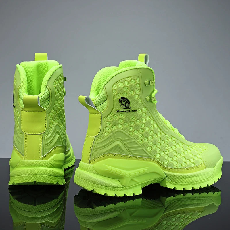 Men's Winter Boots Warm Waterproof Non-Slip Plush Sneakers Shoes - Winter Slippers Male Tenis Boots