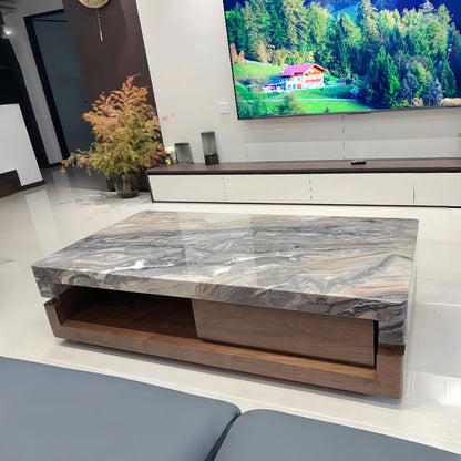 Drawers Minimalist Coffee Table Wood Modern Decoration Space Coffee Table Saving Aesthetic Mesas Bajas Postmodern Furniture