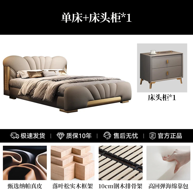 180x200cm luxury bed king size Base beds and frames living room cabinets double bed king size bed frames with head board