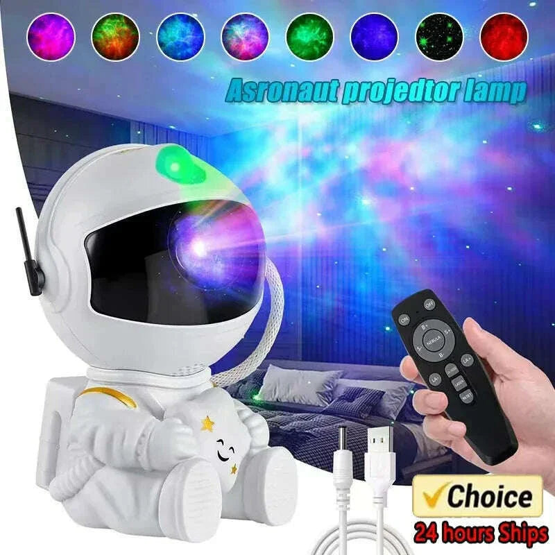 Astronaut projection light Galaxy projector LED night light starry sky atmosphere light desktop decoration light bedroom home ch