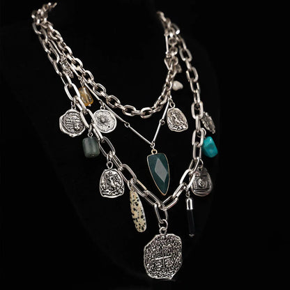 Unique Irregular Shape Pendants And Multi-Layered Designs In European And American Style Necklaces For Women's Banquets...