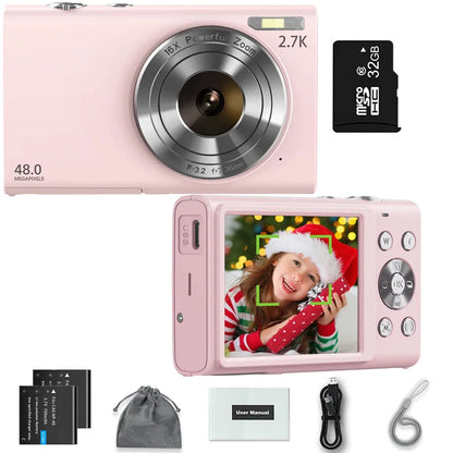 4K Digital Camera Autofocus Vlogging Camera HD 48MP with 2.8" Large Screen Camcorder Camera for Photography for Kid Adult - Kimlud