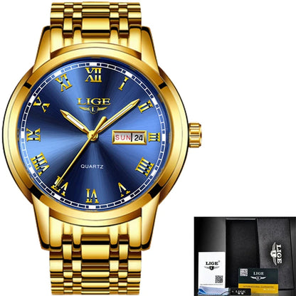 LIGE 2023 New Gold Watch Women Watches Ladies Creative Steel Women's Bracelet Watches Female Waterproof Clock Relogio Feminino