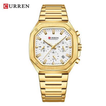 CURREN Men Watch Top Brand Luxury Sports Quartz Mens Watches Full Steel Waterproof Chronograph Wristwatch Men Relogio Masculino