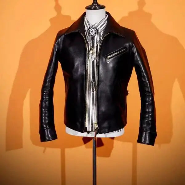 YR!Wholesales.Luxury oil top grain horsehide coat.Mens 1930 Rider leather jacket.Burgundy Vintage leather Can Wear 50 years