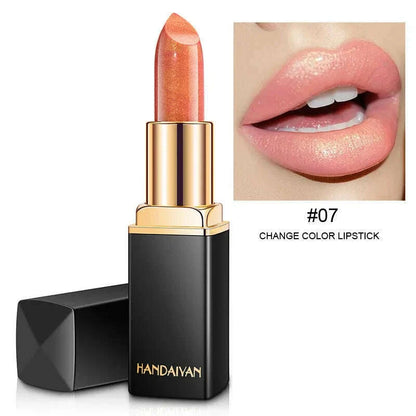 Handaiyan 9 Colors Glitter Matte Velvet Nude Lipstick Shimmer Sexy Red Pigments Makeup Long Lasting Waterproof Profissional