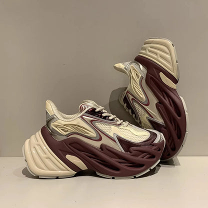 2026 Spring Dad-Style Couple's Ankle Boots Compact and Fashionable Mecha-Style Personalized Casual Boots Height-Increasing Style