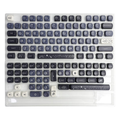 125 Keys Milky Way White Dye-Sublimation Keyboard Keycaps MOA Profile Cute PBT Key cap for Cherry MX Switches Gaming Keyboard
